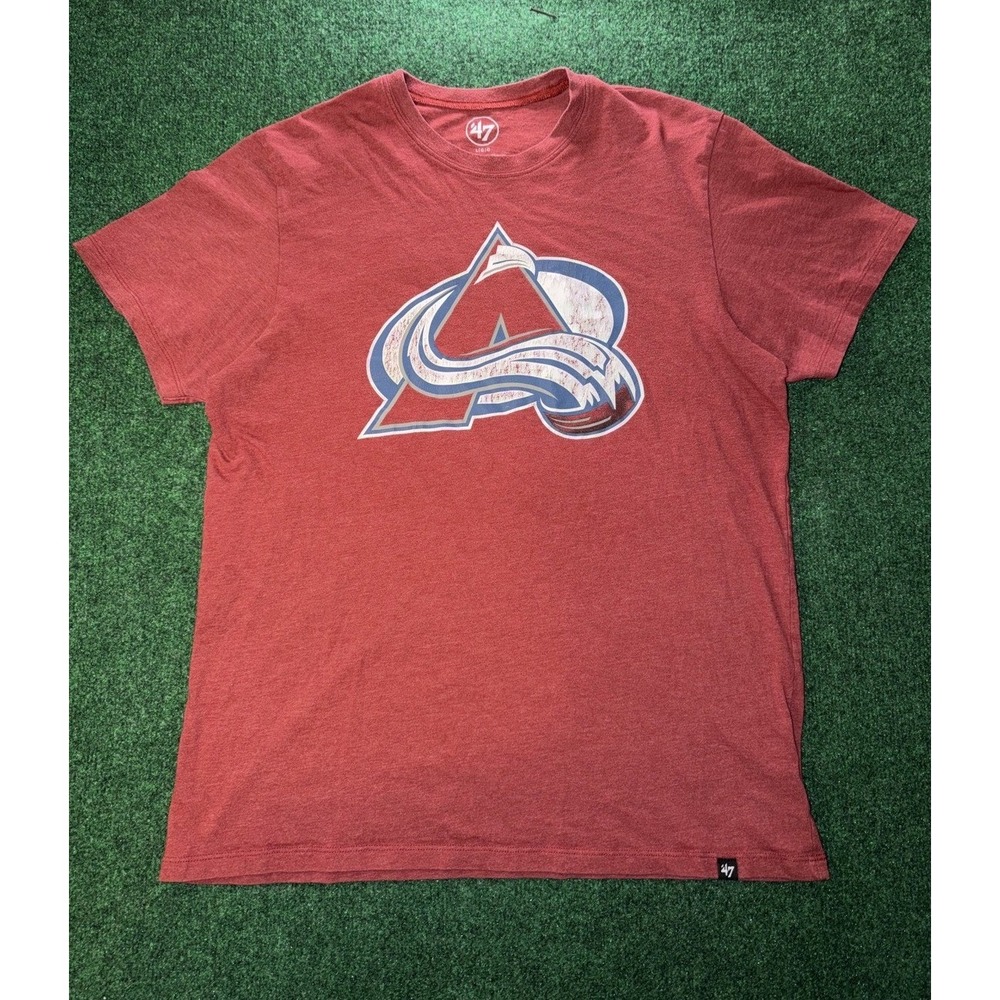 Colorado Avalanche 47 Brand Maroon T-Shirt Mens Size L